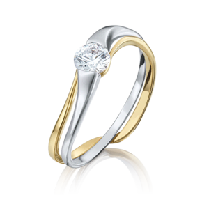 Кольцо из комбинированного золота с фианитом 01-4832-00-501-1121-38