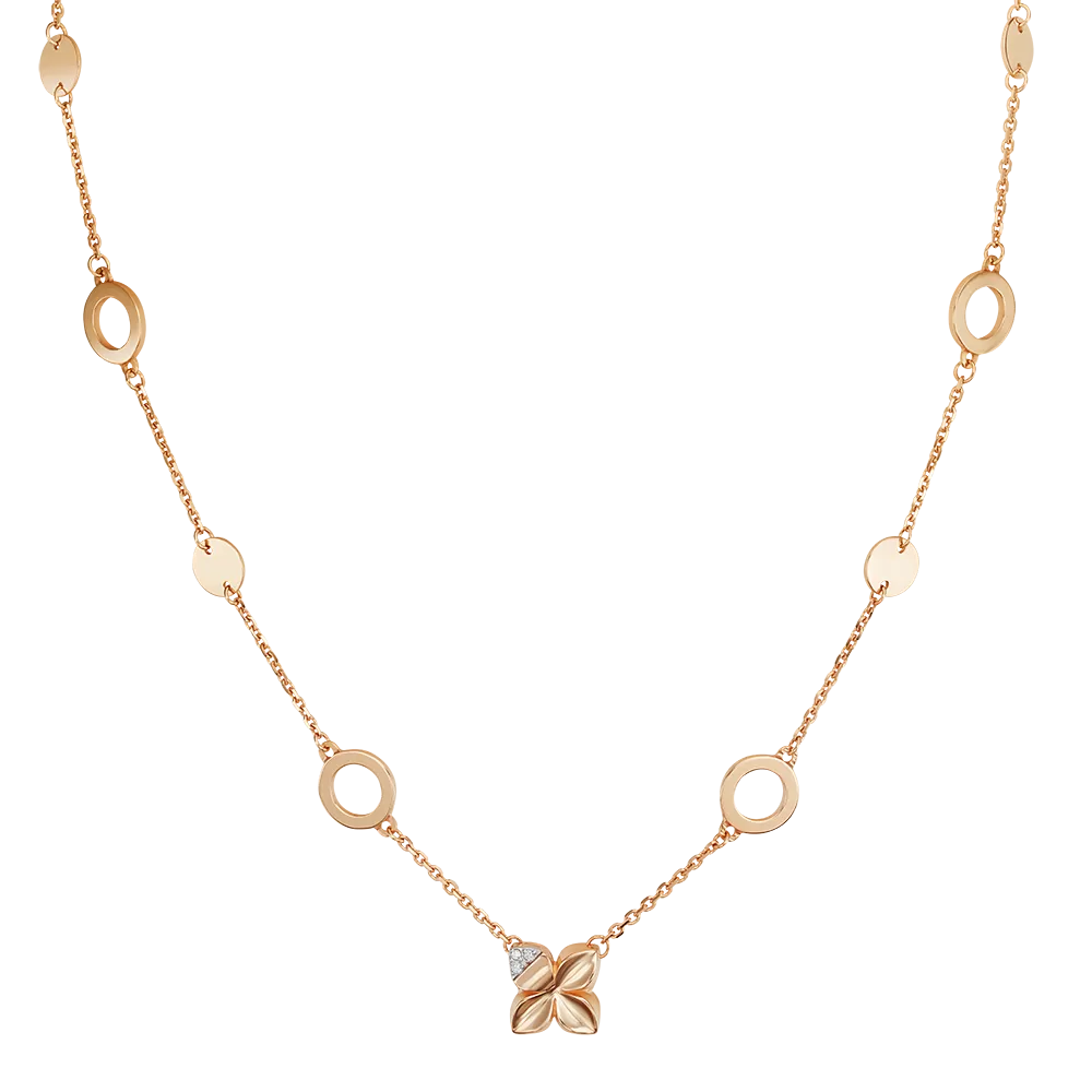 Колье из комбинированного золота с бриллиантами 07-0249-00-101-1111