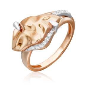 Кольцо «Загадочность» из комбинированного золота c натуральными топазами white 01-5657-00-201-1111