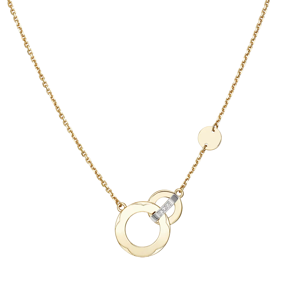 Колье из комбинированного золота с бриллиантами 07-0250-00-101-1121