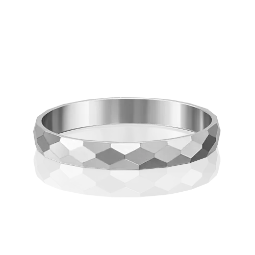 Обручальное кольцо из белого золота с алмазной гранью 01-5377-00-000-1120