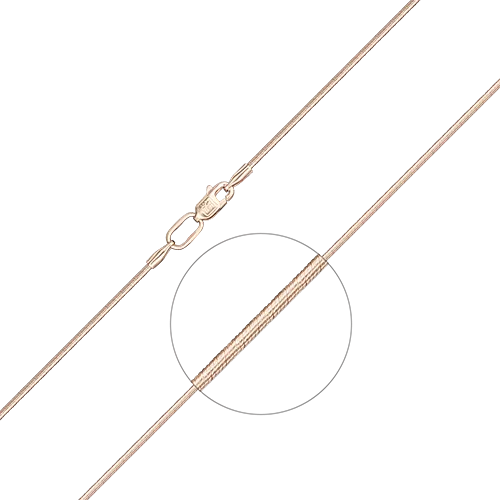 Цепь из красного золота с алмазной гранью (плетение «Снейк») 21-1009-030-1110-17