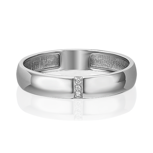 Обручальное кольцо из платины c бриллиантами 01-1615-00-101-2100-30