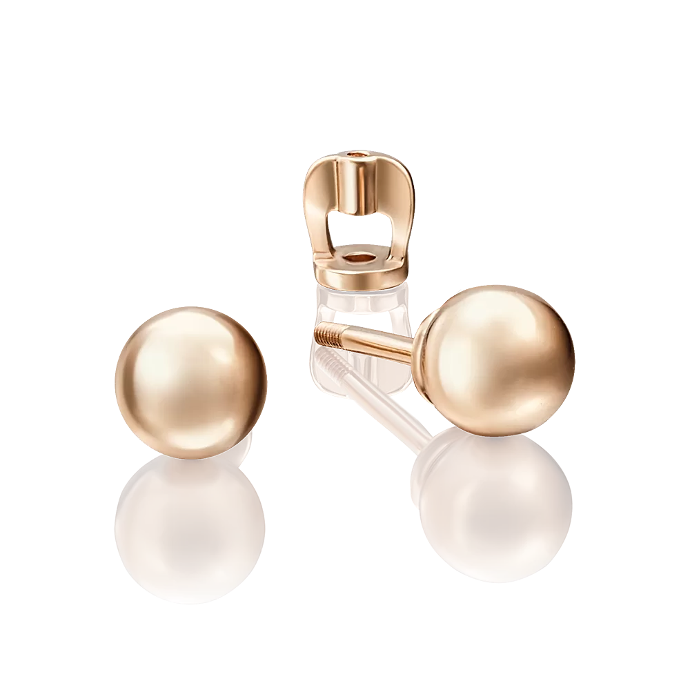 Серьги-пусеты из красного золота 02-4122-00-000-1110-02