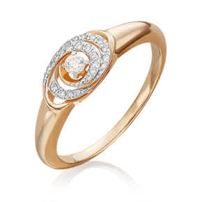 Кольцо из красного золота c бриллиантами 01-4957-00-101-1110-30